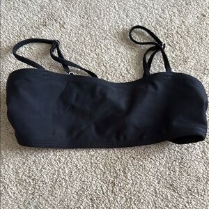 Black Strapless Bikini Top